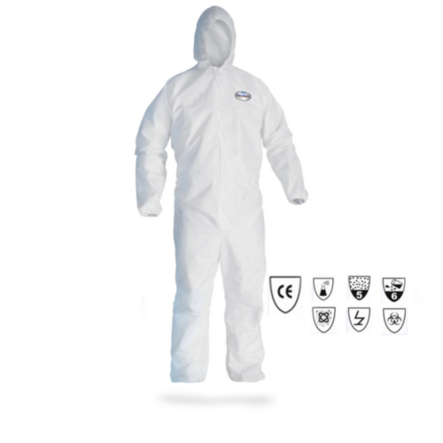Kleenguard Disposable coverall A30 with hood 98001 White S